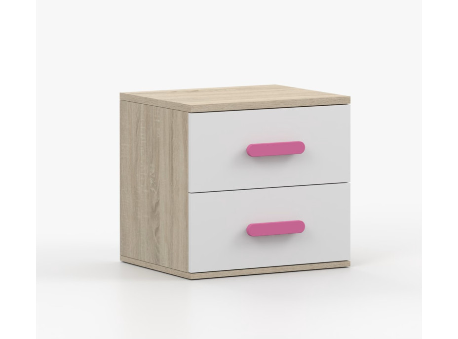 Noční stolek SMYK - dub sonoma/bílý (více variant)