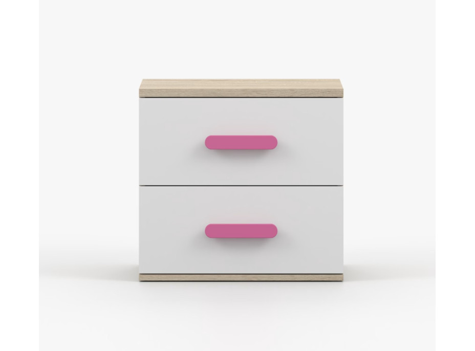 Noční stolek SMYK - dub sonoma/bílý (více variant)