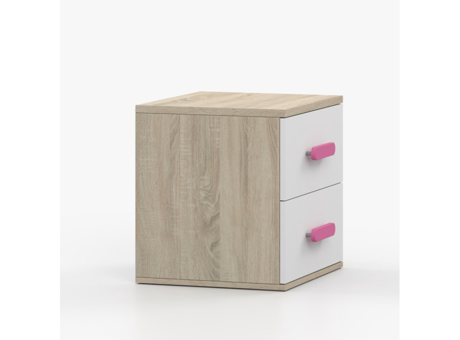 Noční stolek SMYK - dub sonoma/bílý (více variant)