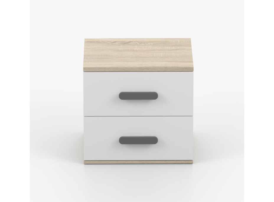 Noční stolek SMYK - dub sonoma/bílý (více variant)