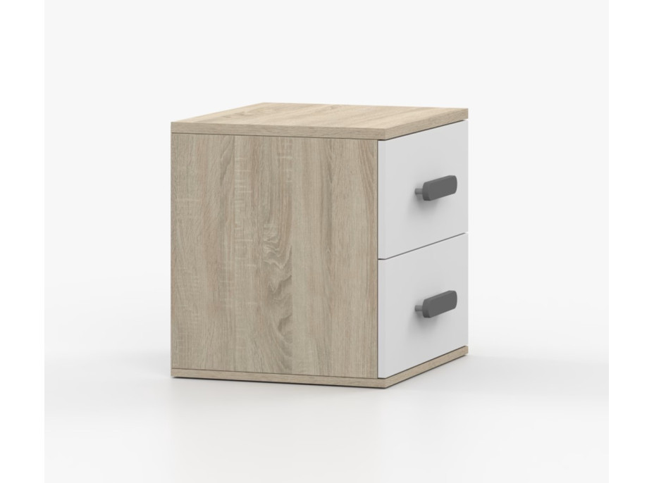 Noční stolek SMYK - dub sonoma/bílý (více variant)