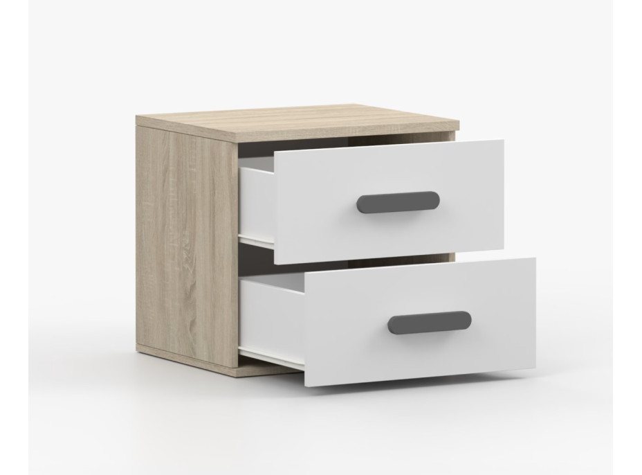Noční stolek SMYK - dub sonoma/bílý (více variant)