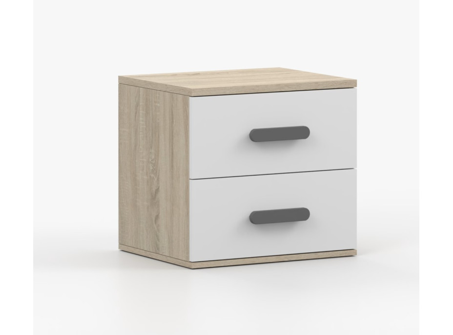 Noční stolek SMYK - dub sonoma/bílý (více variant)