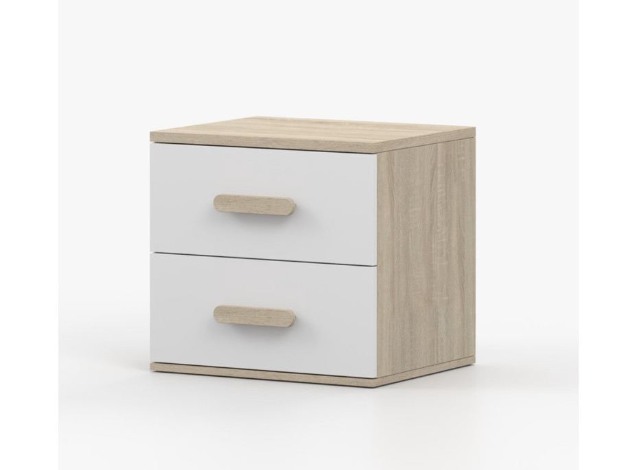 Noční stolek SMYK - dub sonoma/bílý (více variant)