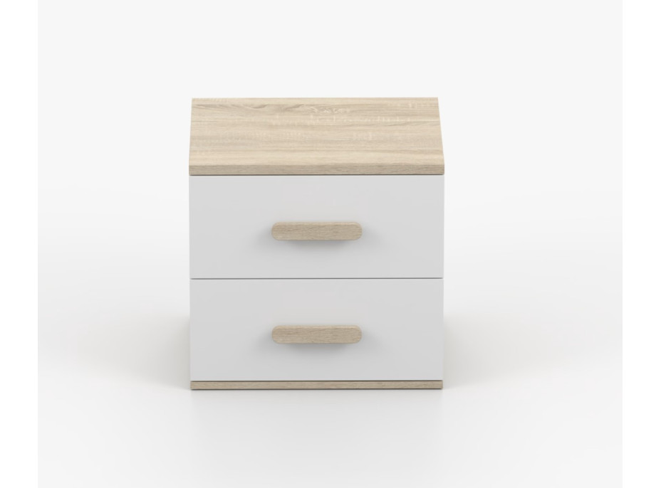 Noční stolek SMYK - dub sonoma/bílý (více variant)