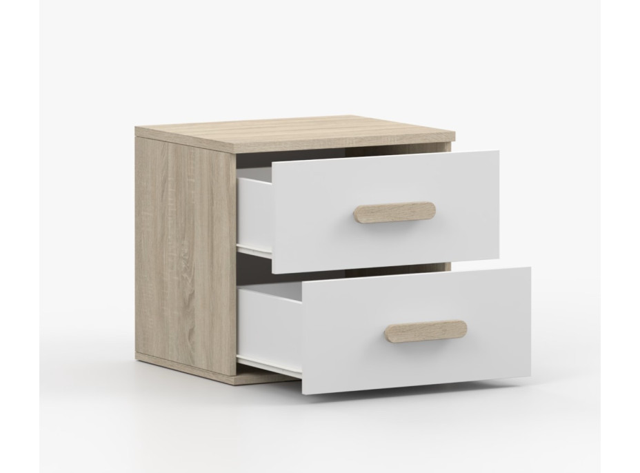 Noční stolek SMYK - dub sonoma/bílý (více variant)