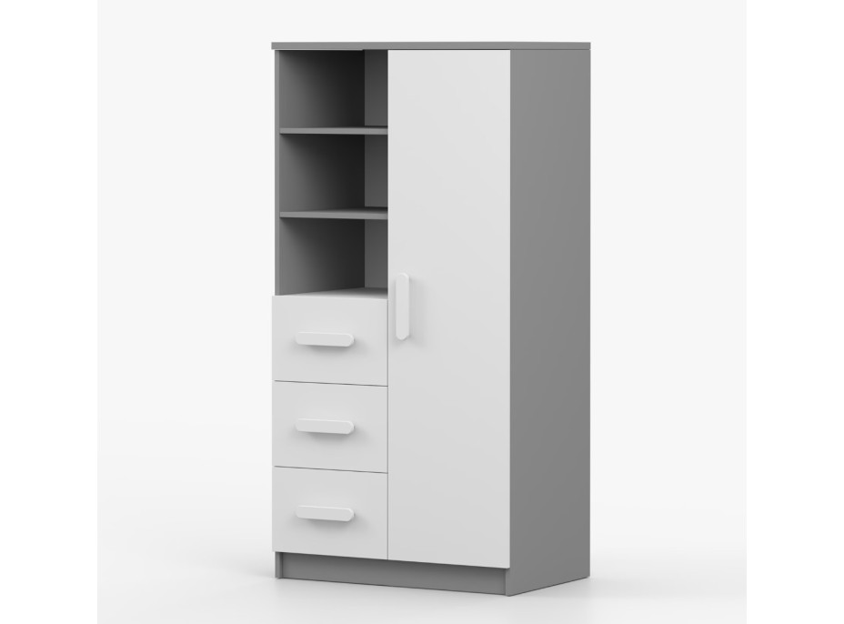 Regál SMYK - šedý/bílý (více variant)