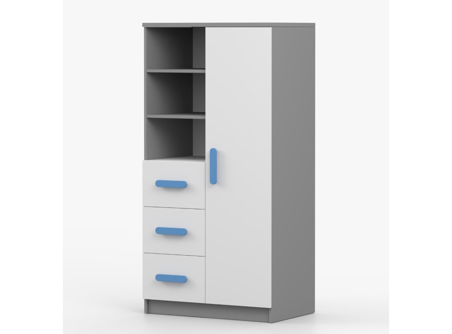 Regál SMYK - šedý/bílý (více variant)