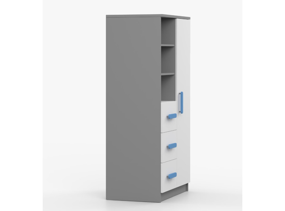 Regál SMYK - šedý/bílý (více variant)