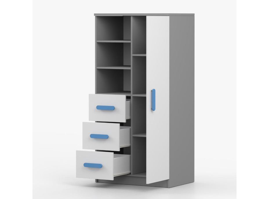 Regál SMYK - šedý/bílý (více variant)