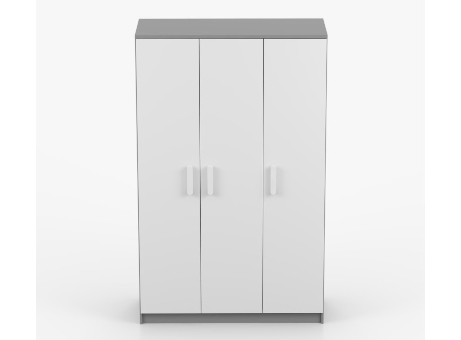 Šatní skříň SMYK 120 - šedá/bílá (více variant)