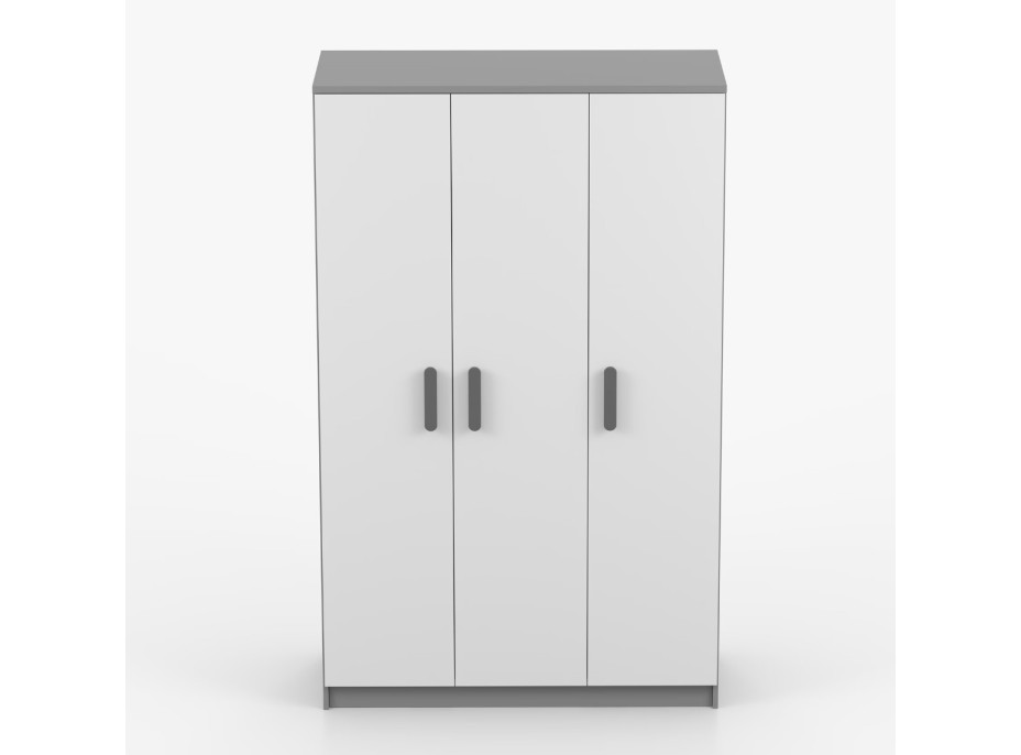 Šatní skříň SMYK 120 - šedá/bílá (více variant)