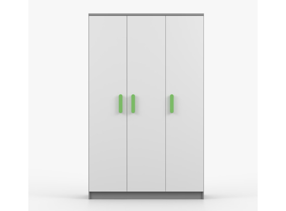 Šatní skříň SMYK 120 - šedá/bílá (více variant)