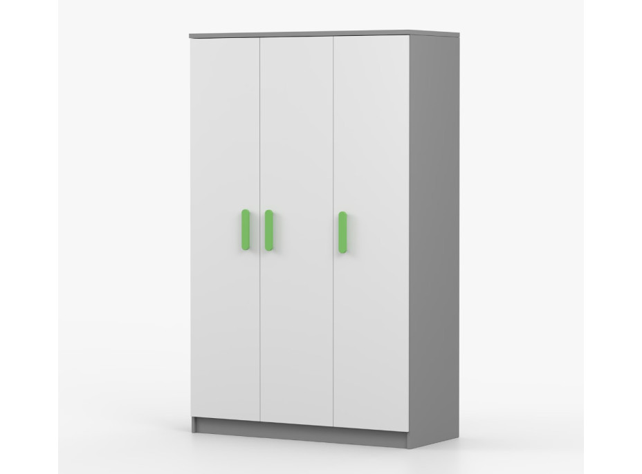 Šatní skříň SMYK 120 - šedá/bílá (více variant)