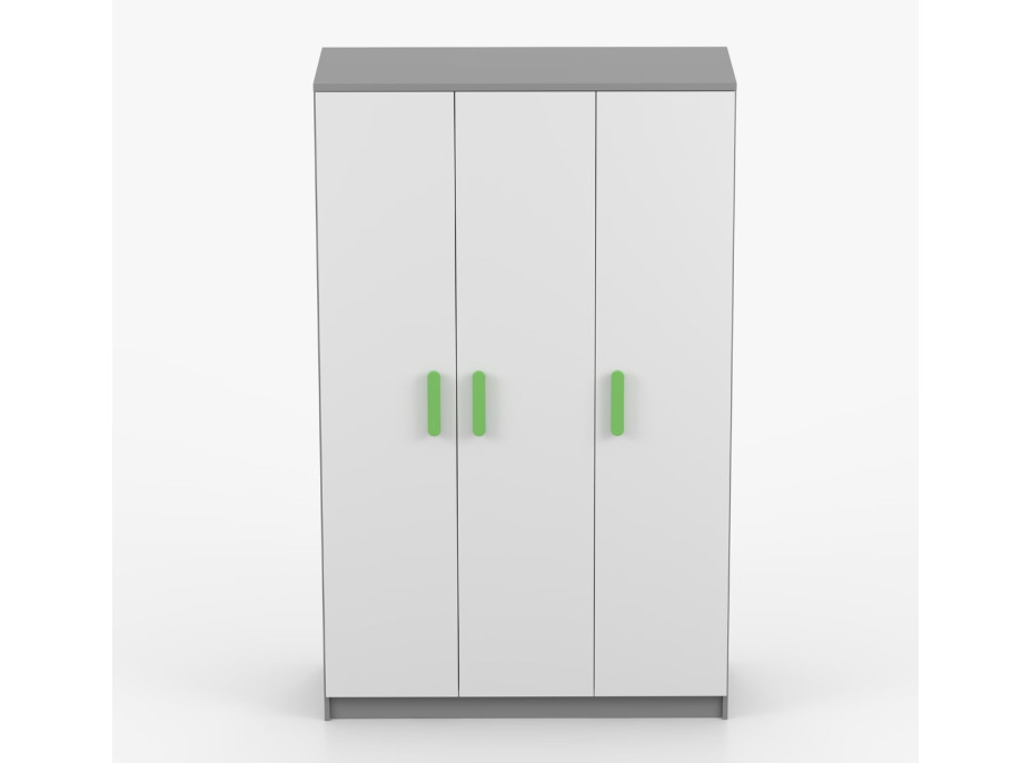 Šatní skříň SMYK 120 - šedá/bílá (více variant)