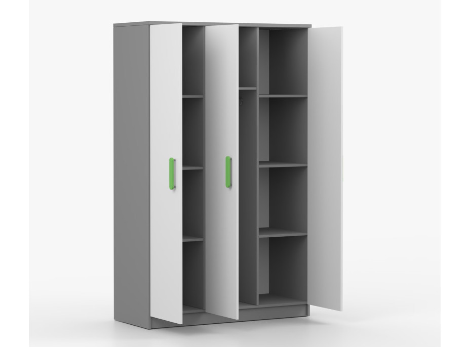 Šatní skříň SMYK 120 - šedá/bílá (více variant)