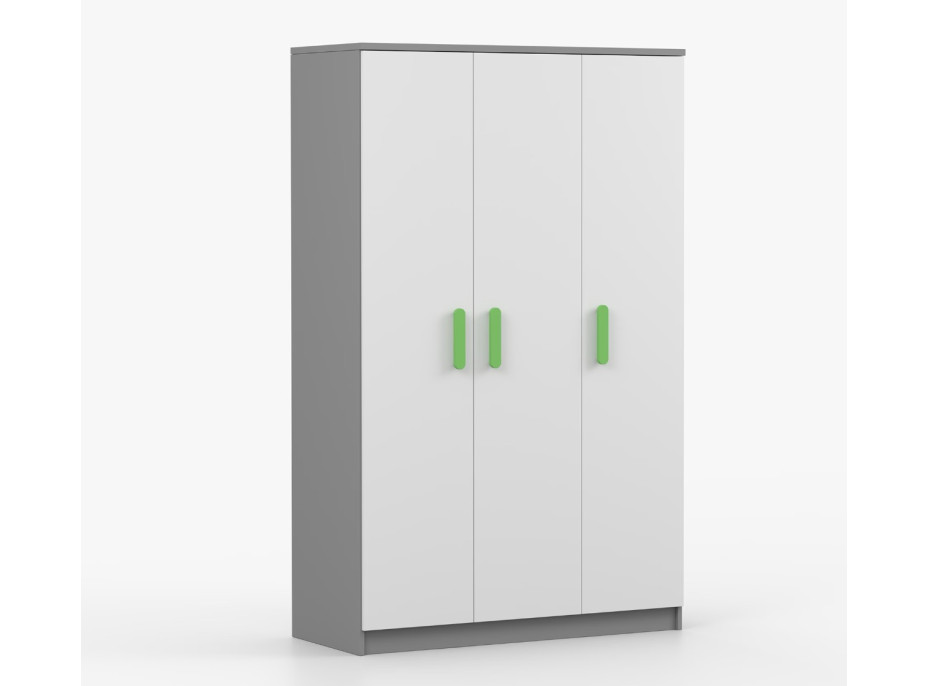 Šatní skříň SMYK 120 - šedá/bílá (více variant)