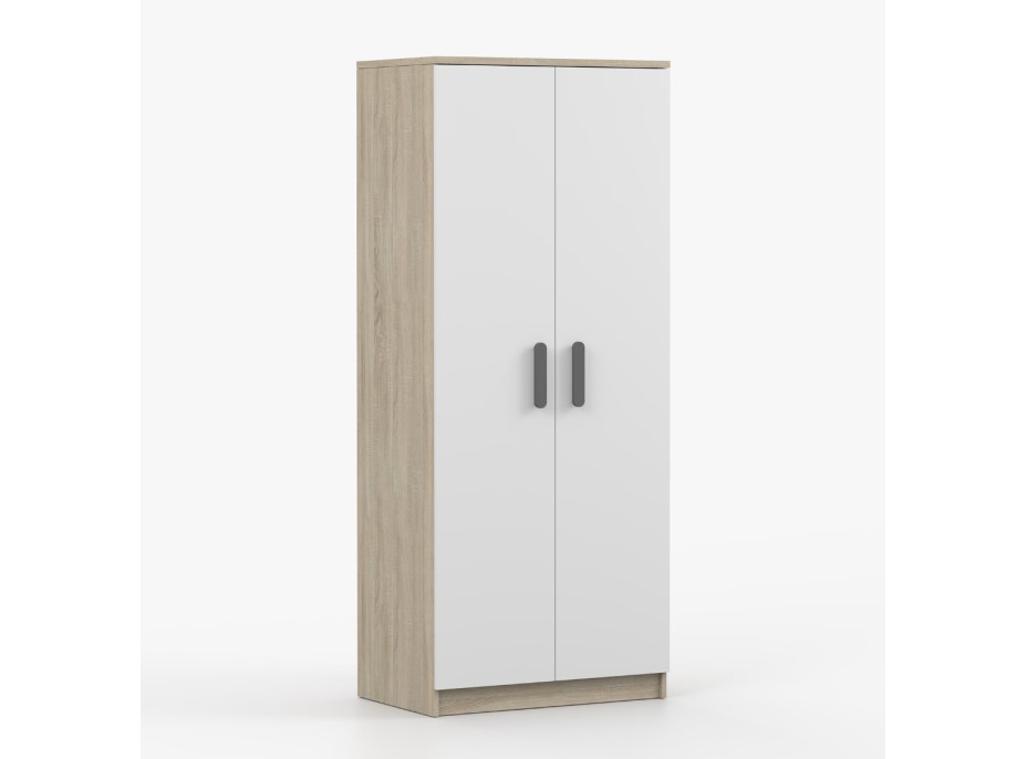 Šatní skříň SMYK 80 - dub sonoma/bílá (více variant)