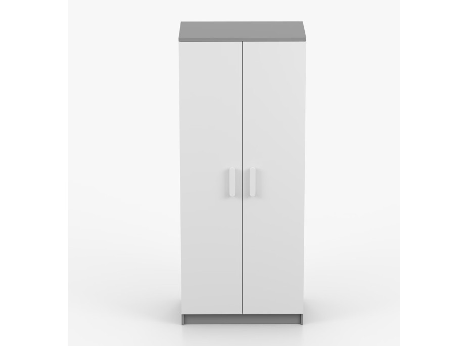 Šatní skříň SMYK 80 - šedá/bílá (více variant)