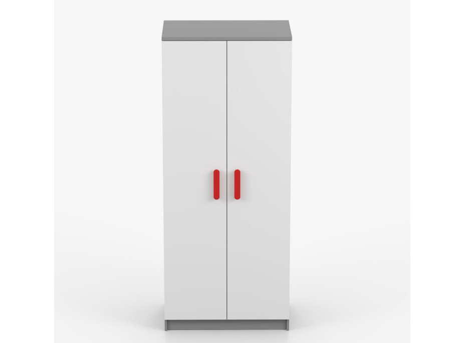 Šatní skříň SMYK 80 - šedá/bílá (více variant)