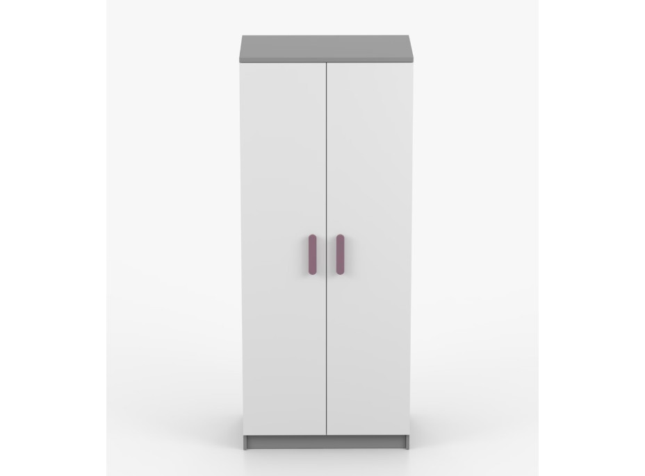 Šatní skříň SMYK 80 - šedá/bílá (více variant)