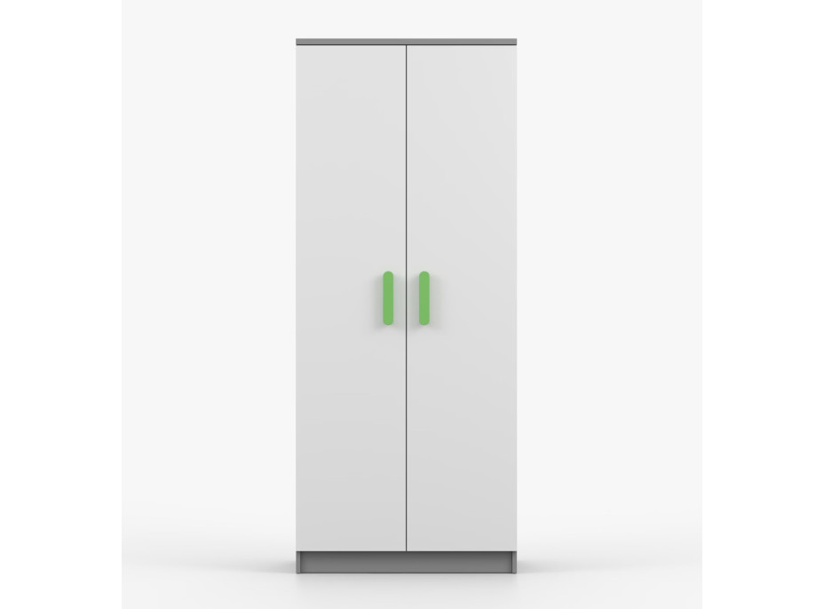 Šatní skříň SMYK 80 - šedá/bílá (více variant)