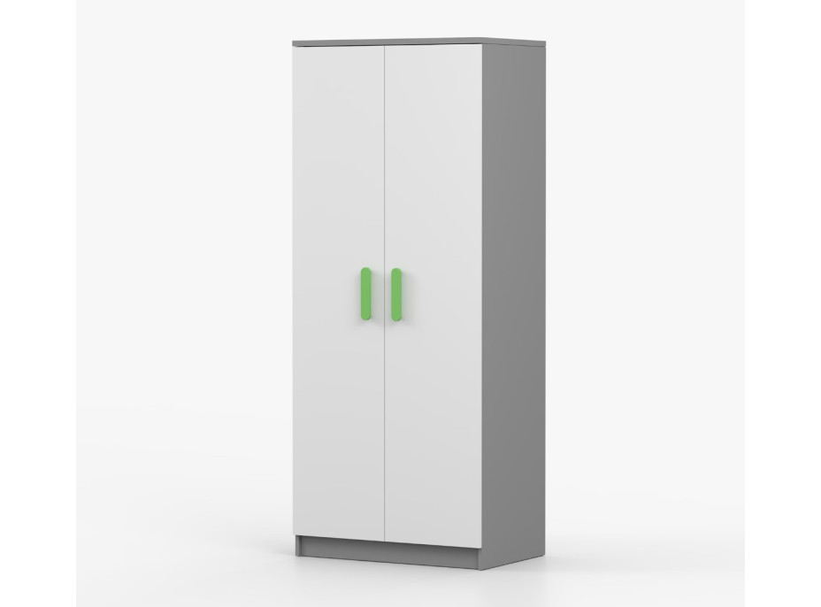 Šatní skříň SMYK 80 - šedá/bílá (více variant)