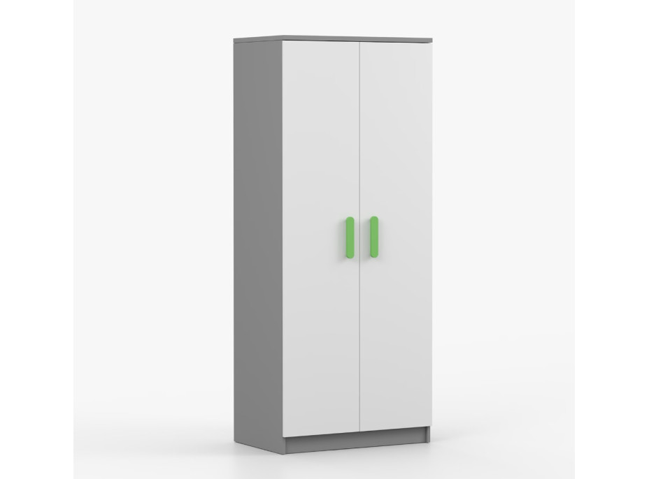 Šatní skříň SMYK 80 - šedá/bílá (více variant)
