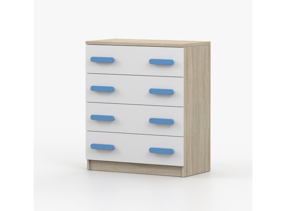 Komoda SCOUT - dub sonoma/bílá (více variant)