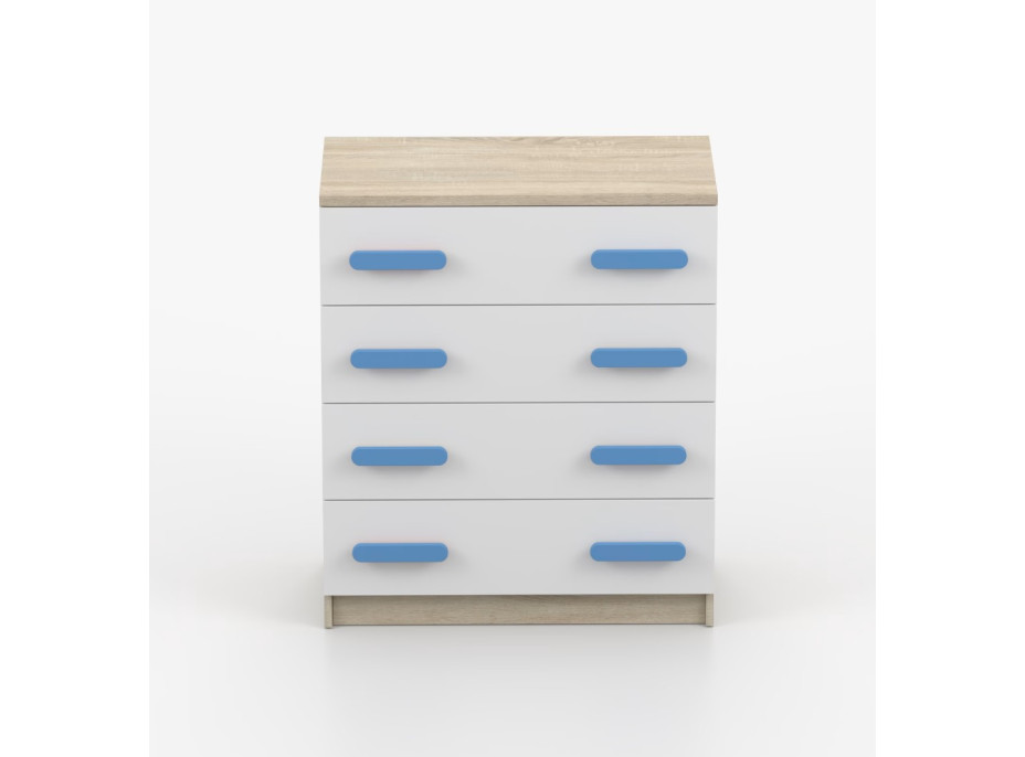 Komoda SCOUT - dub sonoma/bílá (více variant)