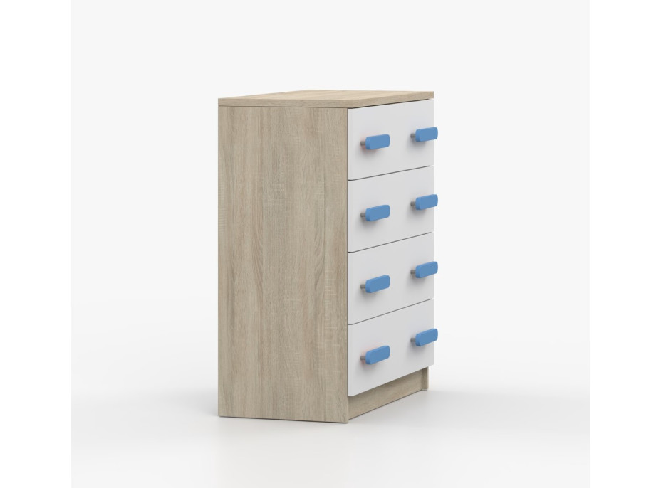 Komoda SCOUT - dub sonoma/bílá (více variant)