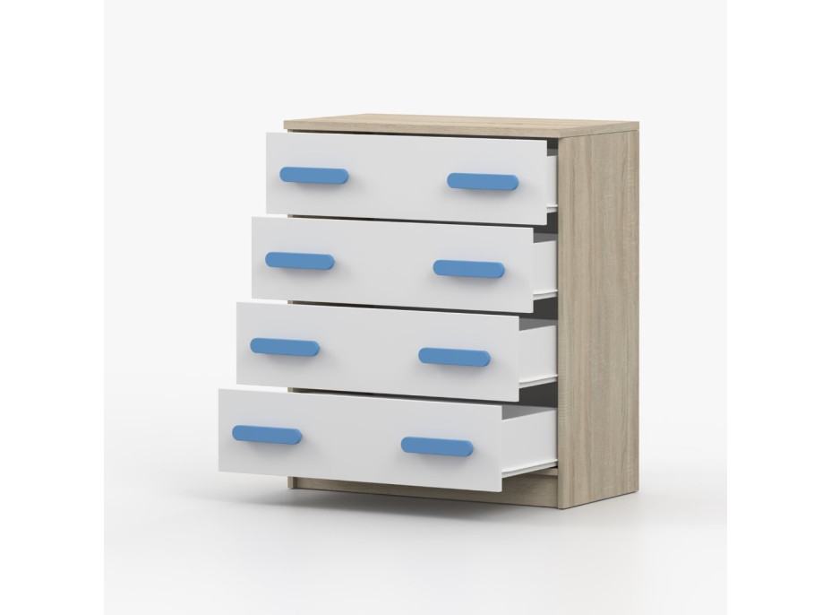 Komoda SCOUT - dub sonoma/bílá (více variant)