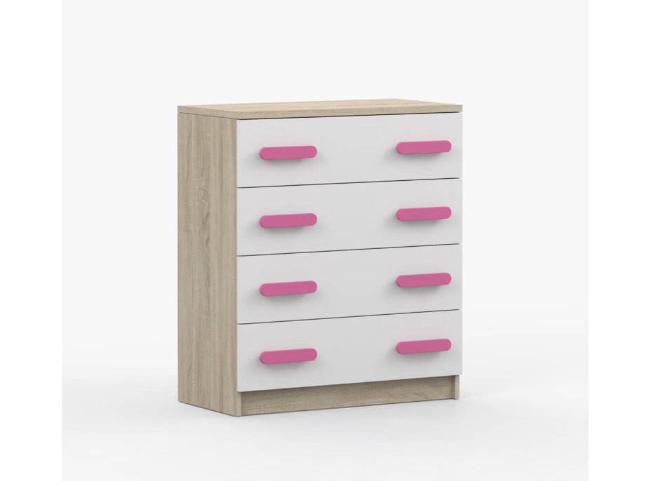 Komoda SCOUT - dub sonoma/bílá (více variant)