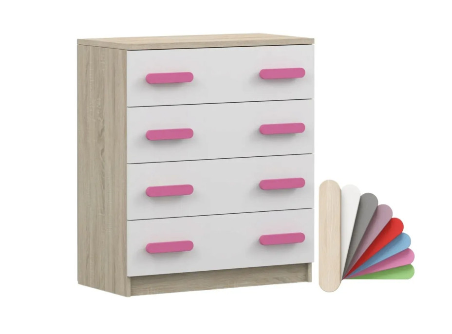 Komoda SCOUT - dub sonoma/bílá (více variant)