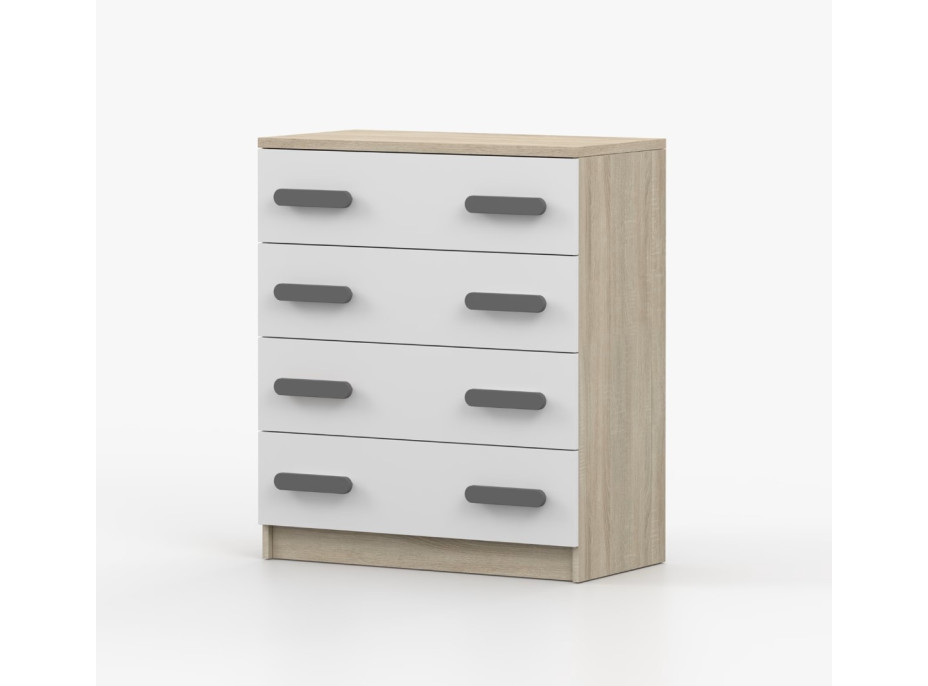 Komoda SCOUT - dub sonoma/bílá (více variant)