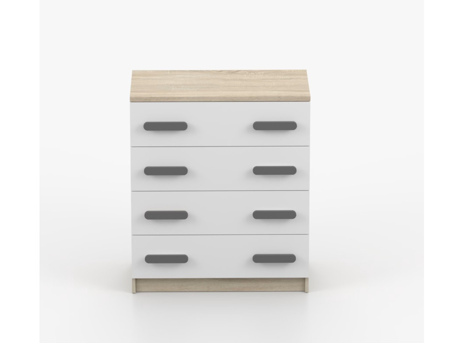 Komoda SCOUT - dub sonoma/bílá (více variant)