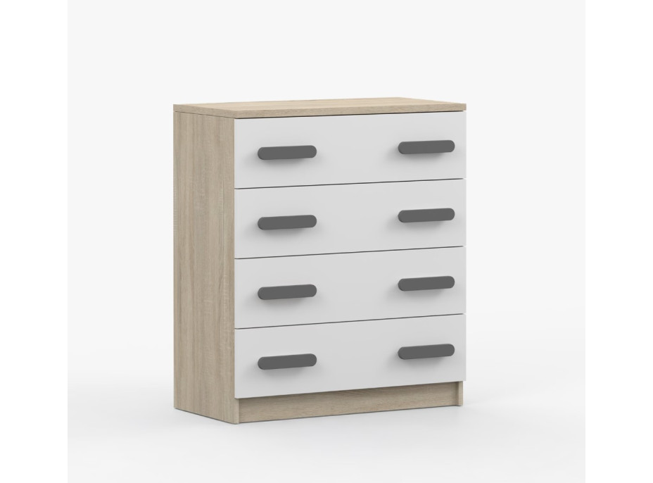 Komoda SCOUT - dub sonoma/bílá (více variant)