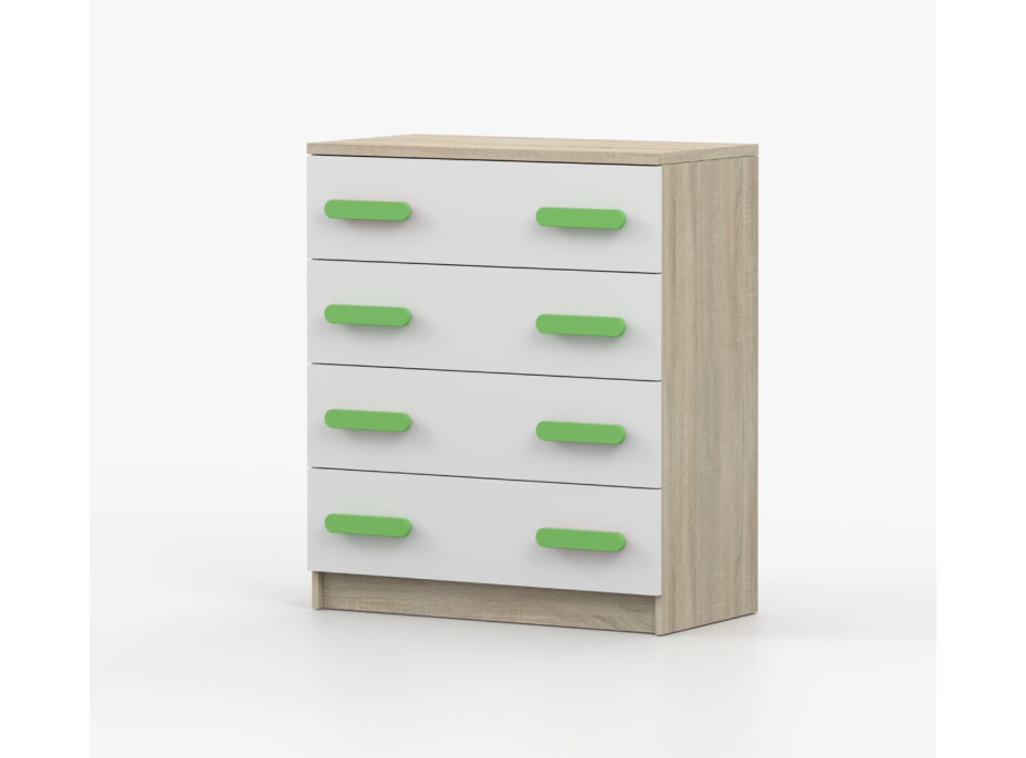 Komoda SCOUT - dub sonoma/bílá (více variant)