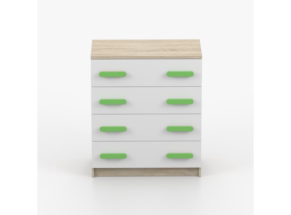 Komoda SCOUT - dub sonoma/bílá (více variant)