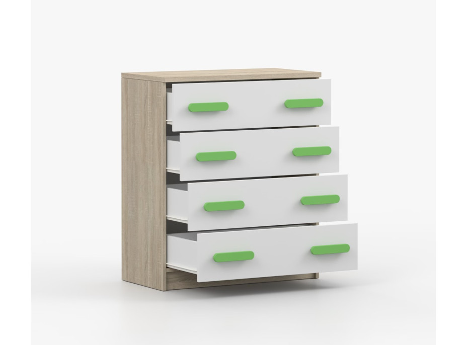 Komoda SCOUT - dub sonoma/bílá (více variant)