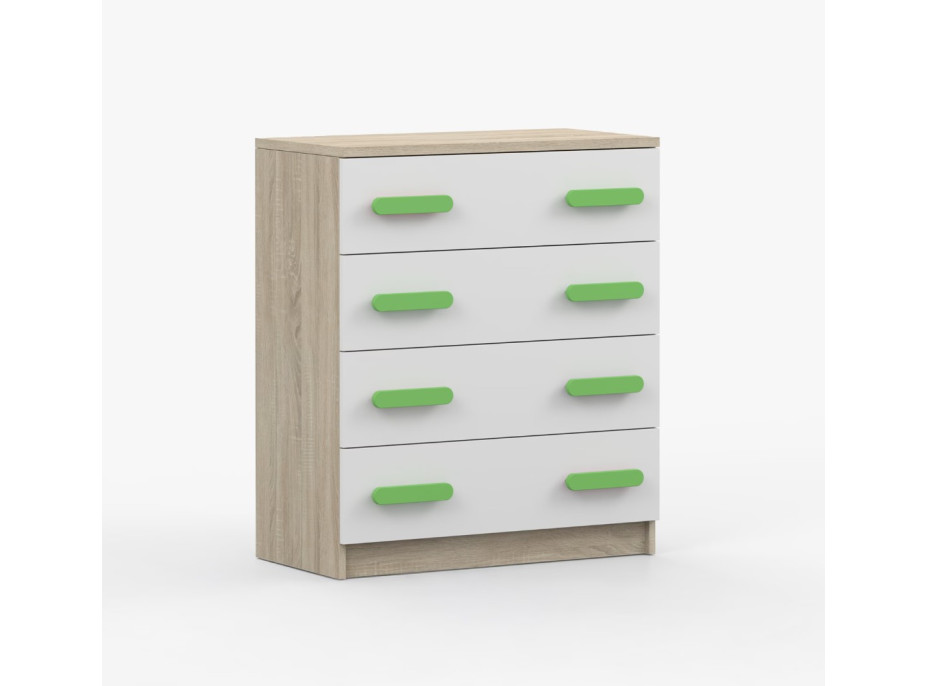 Komoda SCOUT - dub sonoma/bílá (více variant)