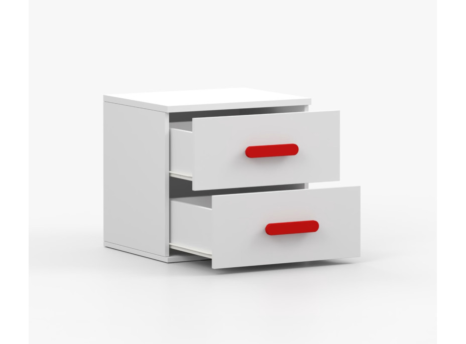 Noční stolek SCOUT - bílý (více variant)