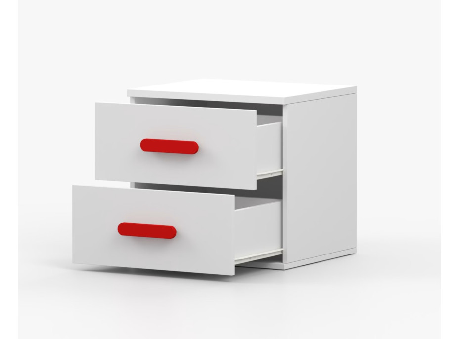 Noční stolek SCOUT - bílý (více variant)