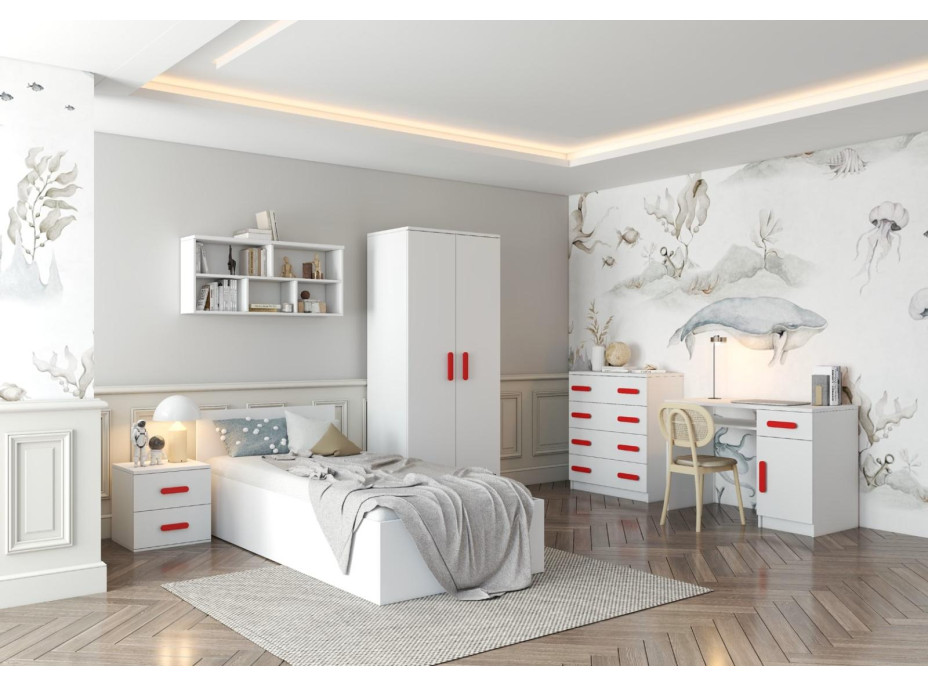 Psací stůl SCOUT - bílý (více variant)