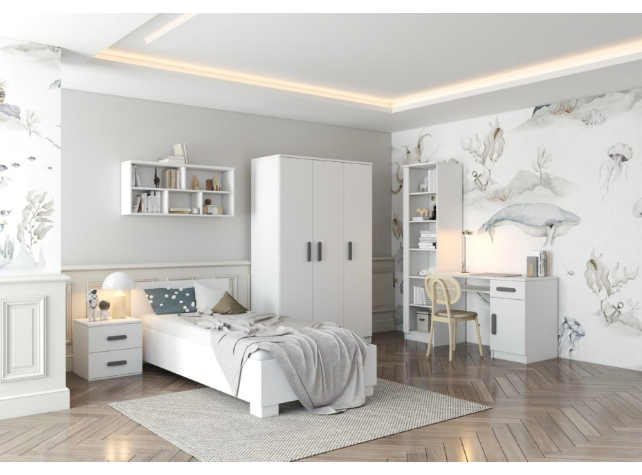 Šatní skříň SCOUT 120 - bílá (více variant)