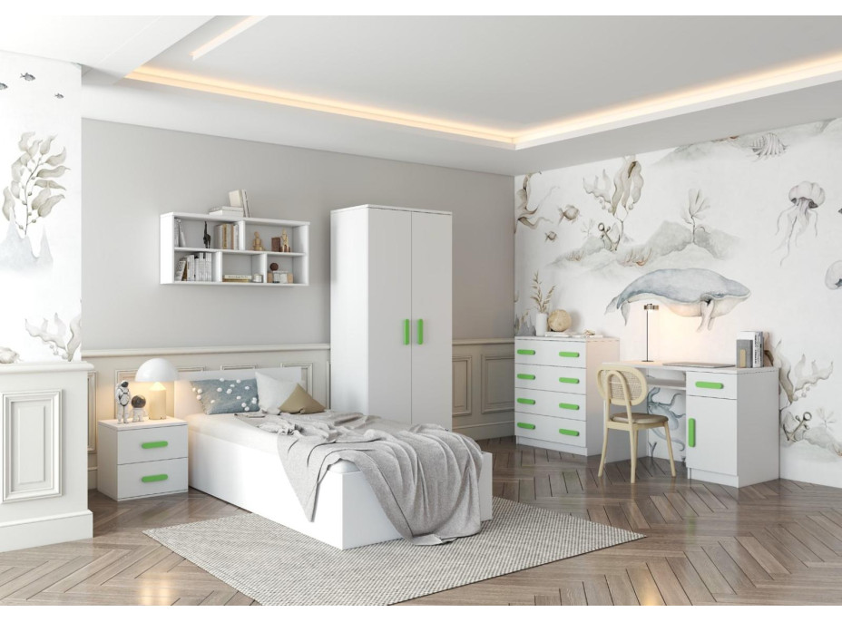 Noční stolek SCOUT - bílý (více variant)