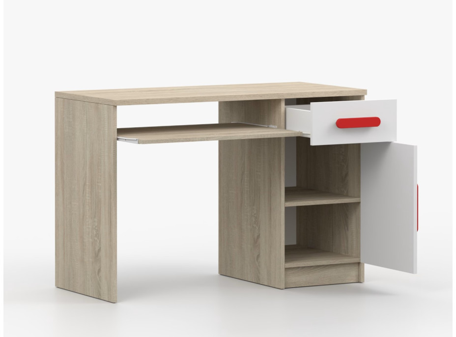 Psací stůl SCOUT - dub sonoma/bílý (více variant)