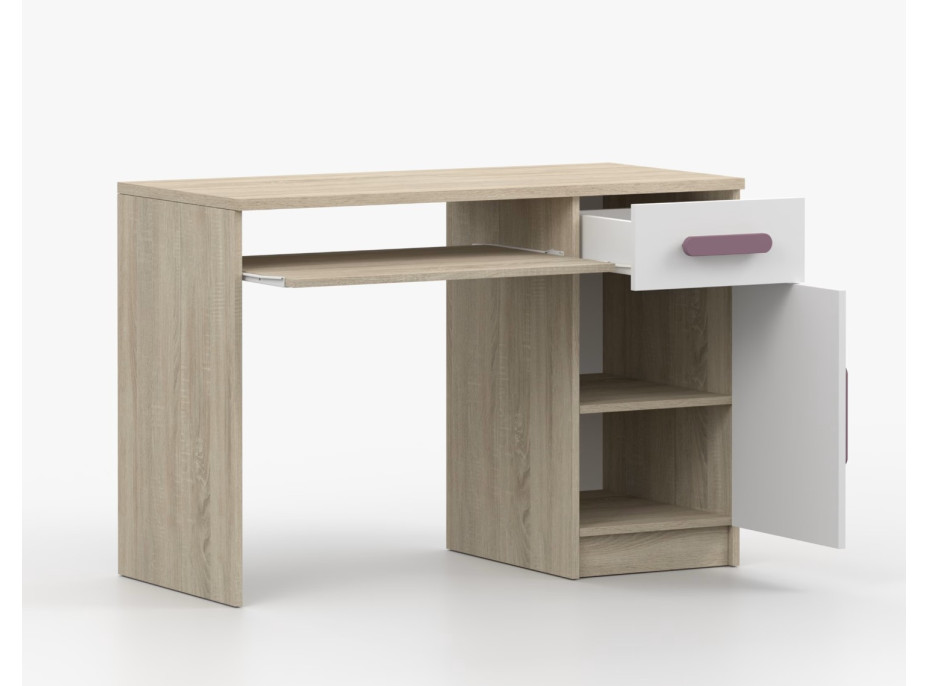 Psací stůl SCOUT - dub sonoma/bílý (více variant)