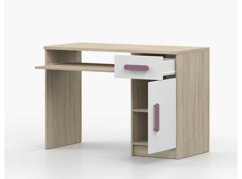 Psací stůl SCOUT - dub sonoma/bílý (více variant)