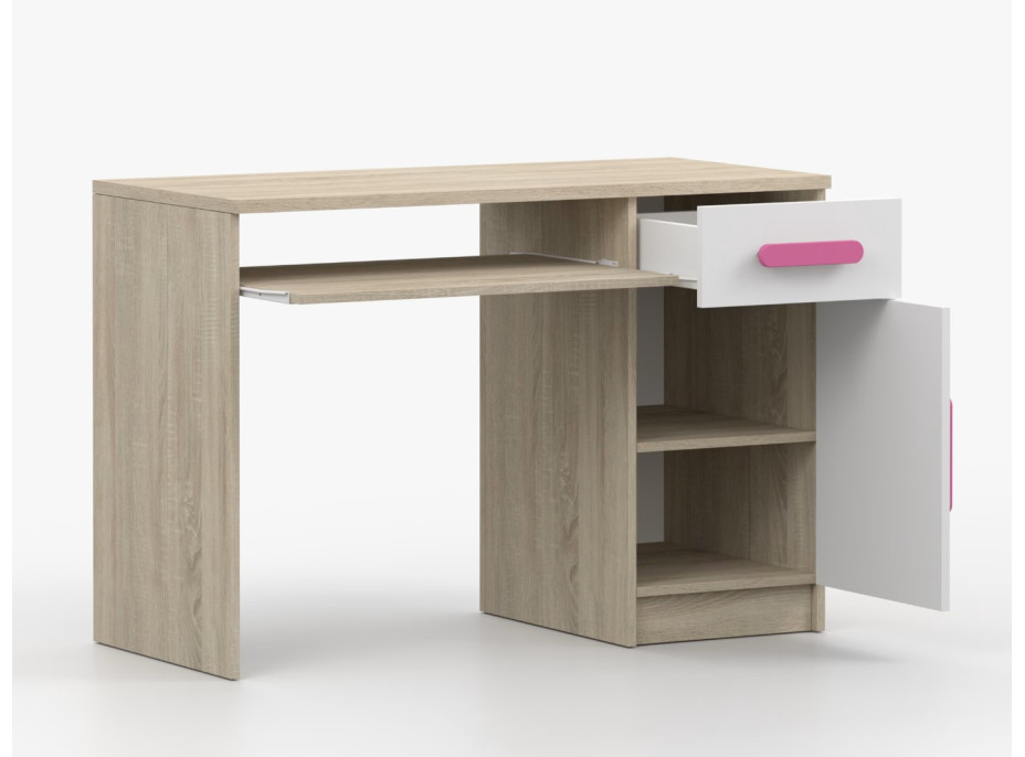 Psací stůl SCOUT - dub sonoma/bílý (více variant)